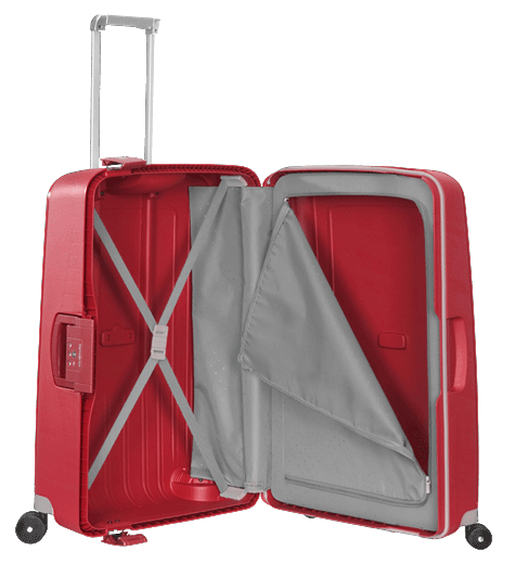 Samsonite koffer 69 cm Crimson red jaar garantie | Kofferkopen.nl