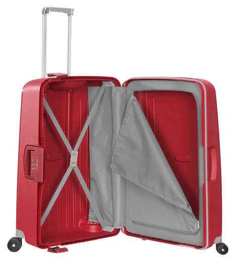 Kofferkopen.nl - Samsonite S`cure rood 75cm 4 wielen + TSA cijferslot - Koffer - 