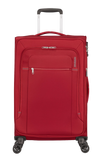 Kofferkopen.nl - Rode koffer 4 wielen soft tussenmaat 67 cm - Koffer 4 wielen - 
