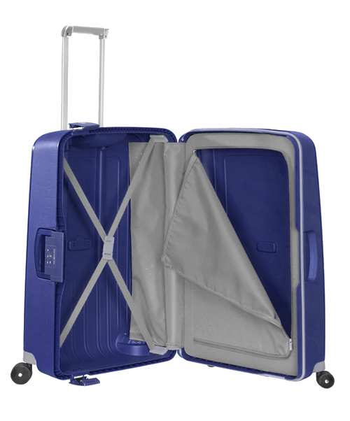 Kofferkopen.nl - Samsonite S`cure blauw 75cm 4 wielen + TSA cijferslot - Koffer - 