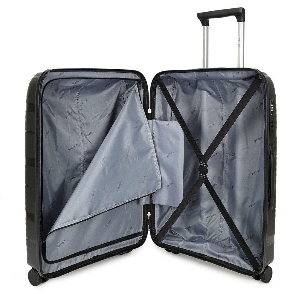 Handbagage koffer zwart Lichtgewicht Decent
