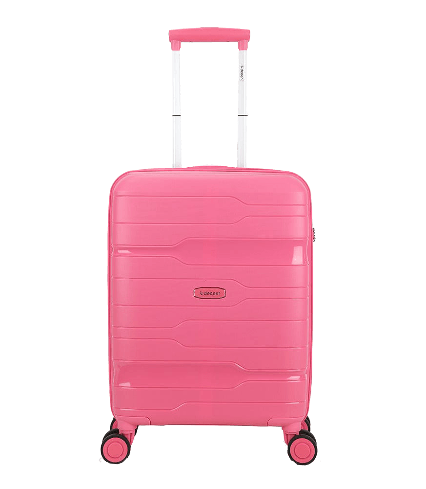 Kofferkopen.nl - Handbagage koffer 55x40x20 cm roze - Handbagage trolley - 