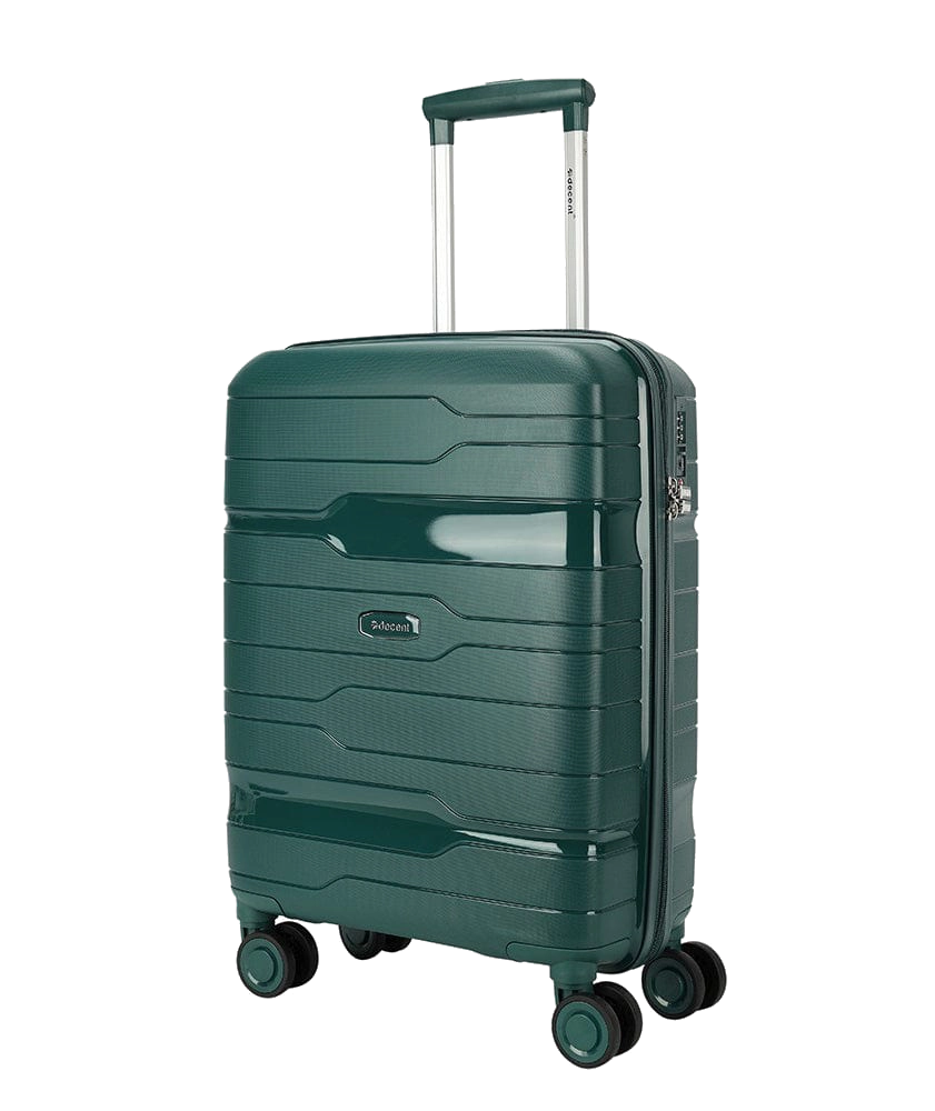 Handbagage trolley 55x40x20 cm donker groen